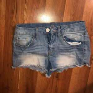 blue jean shorts